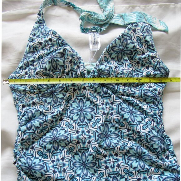 Tommy Bahama Reversible Swim Halter Bra Top Floral, size M - Picture 1 of 8